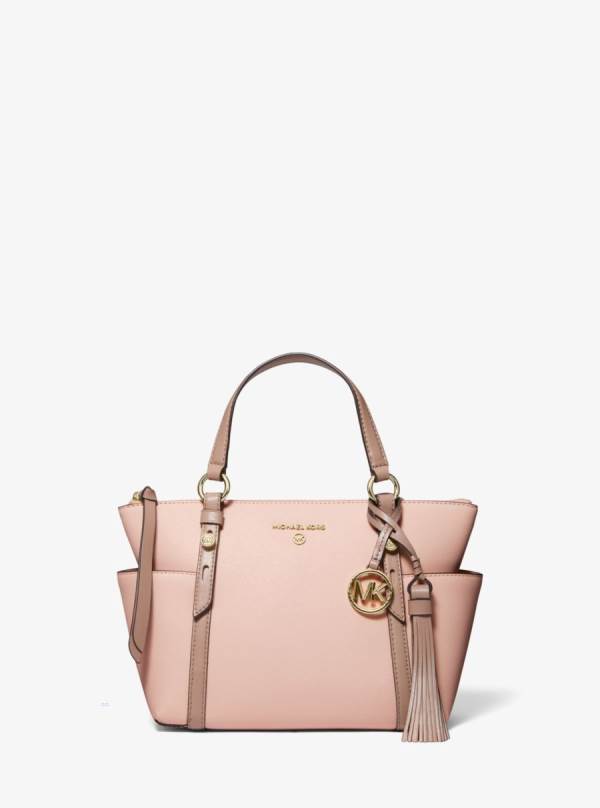 Damske Prenosná Taška Michael Kors Sullivan Small Two-Tone Saffiano Leather Top-Zip Ruzove - Kabelky Michael Kors Vypredaj | UPCDK-1724